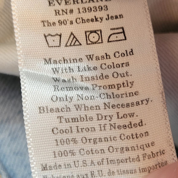 Everlane '90s Cheeky Jean in Vintage Sunbleached Wash size 31 29 Ankle - Picture 4 of 8